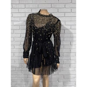 farm rio renata crochet mini dress Crochet mini dress - emerald